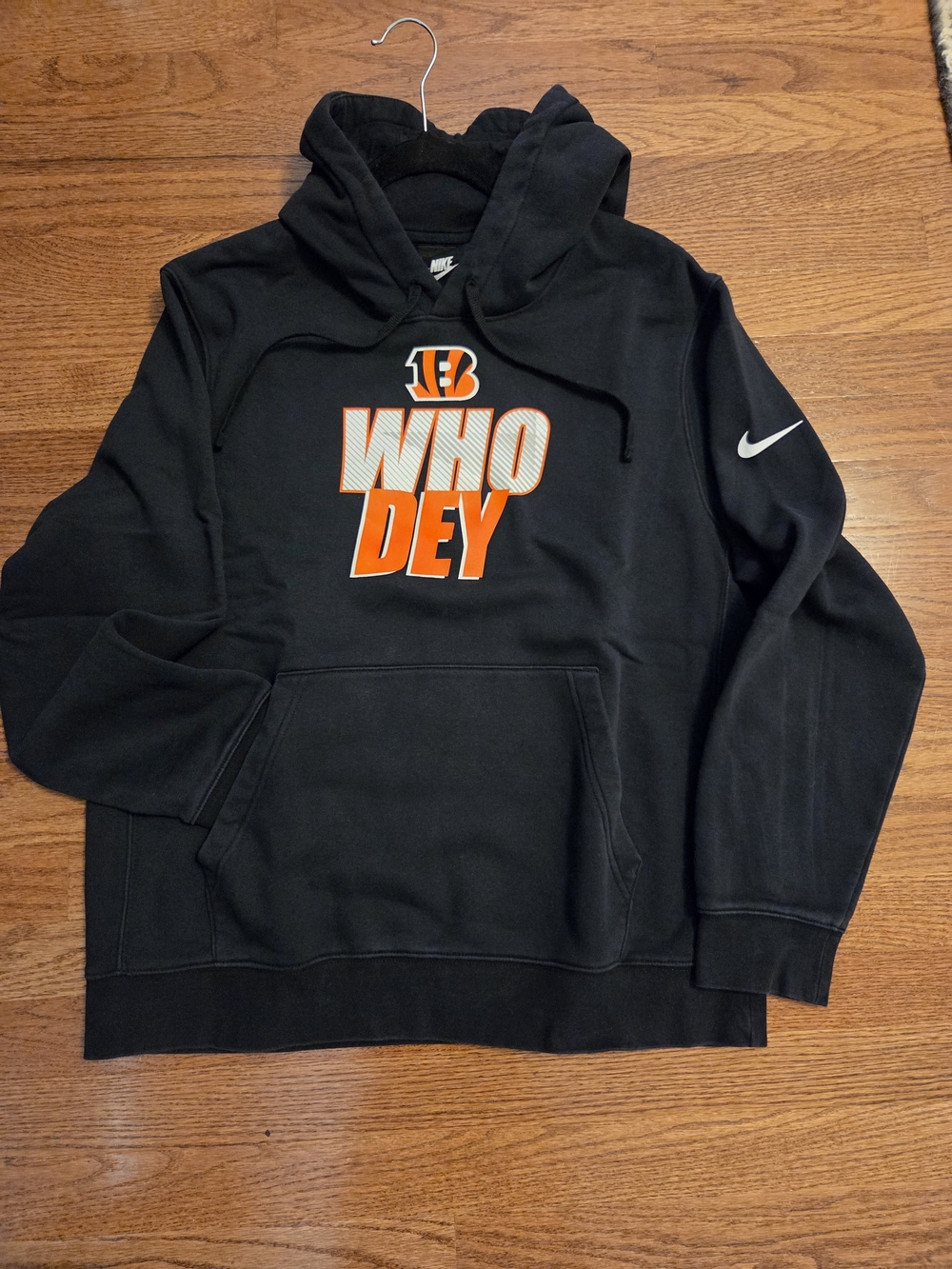 Nike Black "WHO DEY" Cincinnati Bengals Hoodie, Large